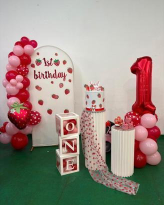 Set compleanno fragole fragoline
