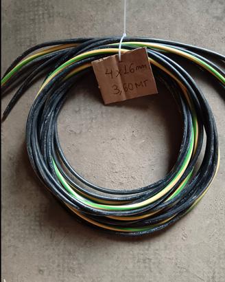 Cavo 4x16mm 3,60 MT 1 G/V 3 neri
