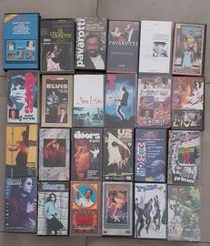 lotto stock 25 vhs videocassette musicali live