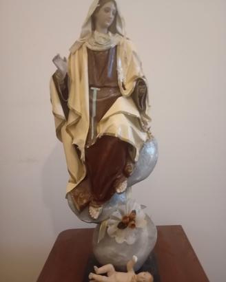 madonna del Carmine - antica statua in cartapesta 