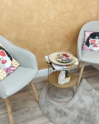 Set 2 sedie con tavolo tondo