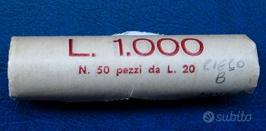 ROTOLINO DA 20 LIRE 50 PEZZI CIECO B - VEDI FOTO