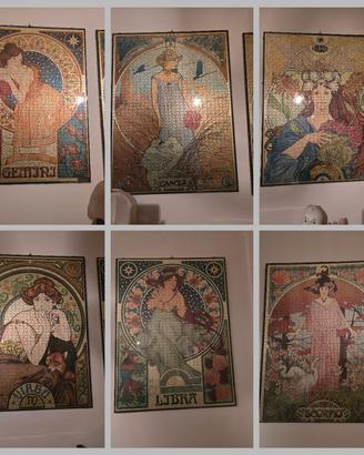 Intera collezione di puzzle dei segni zodiacali
