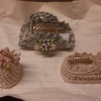 3 piccole decorazioni capodimonte