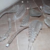 Foglie in vetro di murano per lampadari antichi 