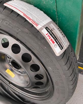 Ruotino di scorta auto 125 80 R17, nuovo completo