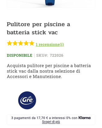 Pulitore per piscina