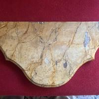 Mensola antica legno finto marmo 42 x23 cm