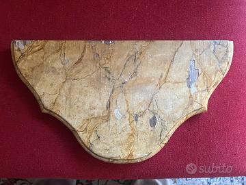 Mensola antica legno finto marmo 42 x23 cm