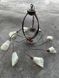 Lampadario EVI STYLE RUSTICO CON 8 uscite