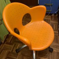 Sedia design da ufficio/cameretta arancione 