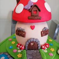 Decorazione torta fatta a mano in pasta di zuccher