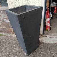 FIORIERA GENESIS quadrato ALTO 85 cm ANTRACITE