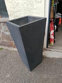 FIORIERA GENESIS quadrato ALTO 85 cm ANTRACITE