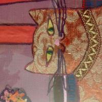 Quadro gatto di stoffa