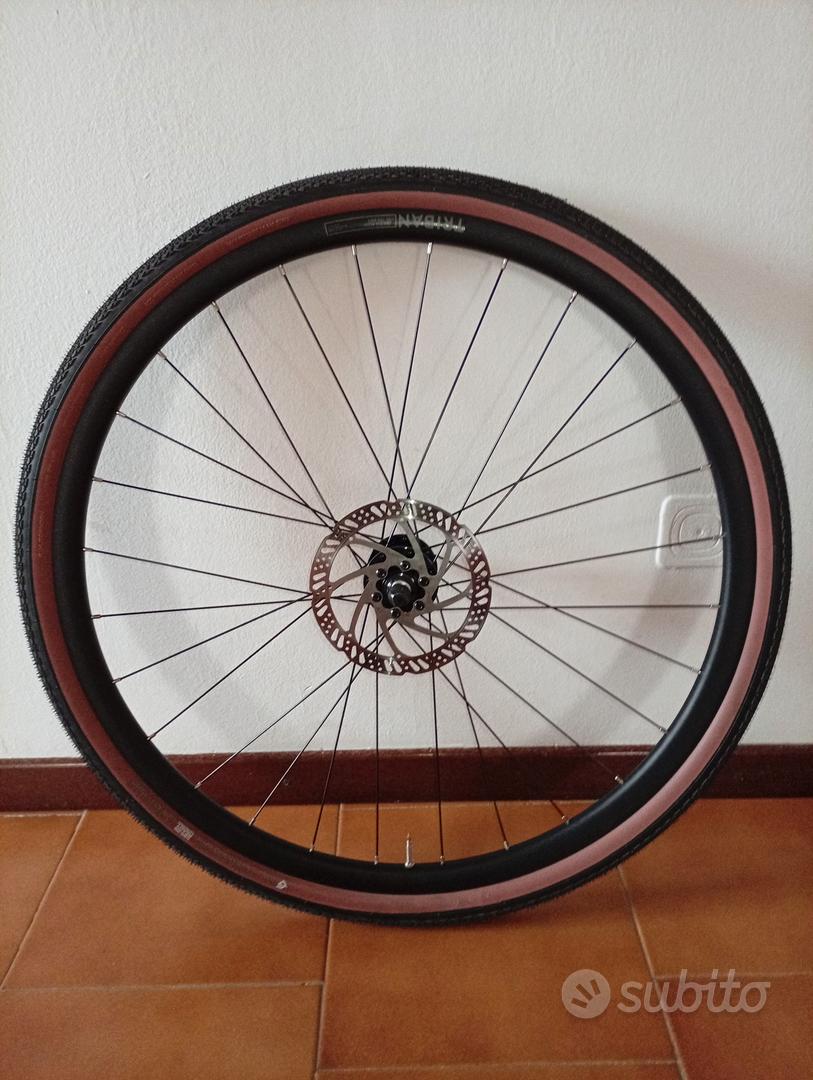 Ruota anteriore bici bambino da 20 parete semplice argento
