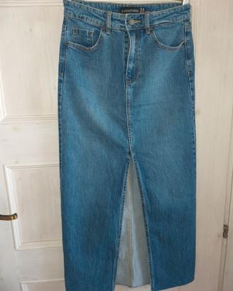 Gonna jeans lunga