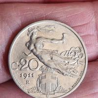 moneta da 20 centesimi 1911.  Spl.