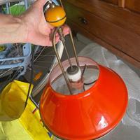 Lampadario vintage con carrucola