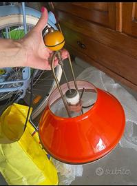 Lampadario vintage con carrucola