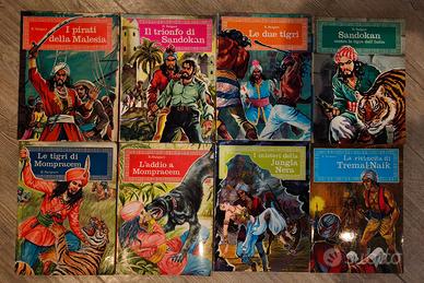 Lotto 8 libri Emilio Salgari – ciclo Sandokan