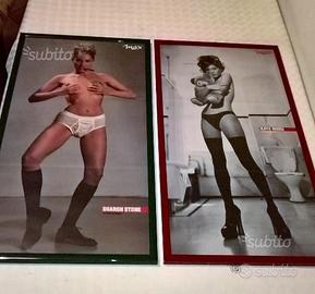 Poster modelle sex-symbol Sharon Stone e Kate Moss