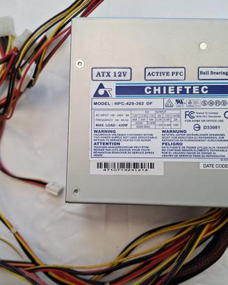 Alimentatore Chieftec ATX 420W, per PC desktop