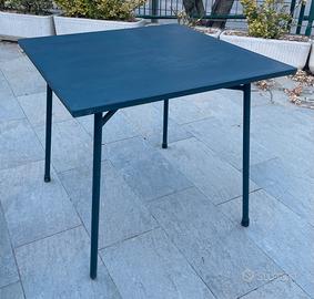 TAVOLO FABER 80X80 ACCIAIO BLU NOTTE