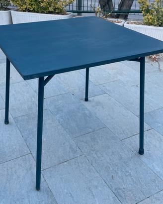TAVOLO FABER 80X80 ACCIAIO BLU NOTTE