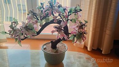 Bonsai vintage in vetro di Pechino e ceramica+omag