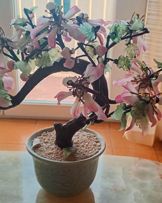 Bonsai vintage in vetro di Pechino e ceramica+omag