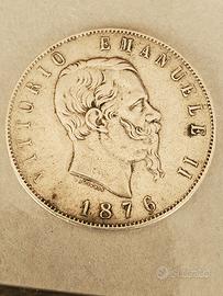 REGNO D'ITALIA Vittorio Emanuele II  5 lire 1976