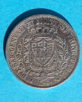 Regno di Sardegna Carlo Felice 5 Lire 1828