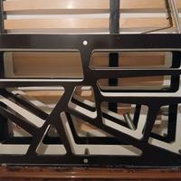 PANNELLO DESIGN MODERNO NERO TRAFORATO / LIBRERIA 