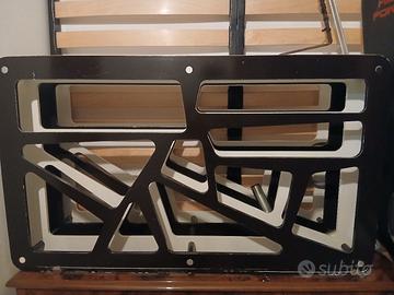 PANNELLO DESIGN MODERNO NERO TRAFORATO / LIBRERIA 