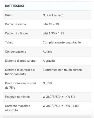 Macchina gelato soft professionale