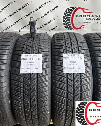4 PNEUMATICI 205/55 R16 BARUM INVERNALI 85%