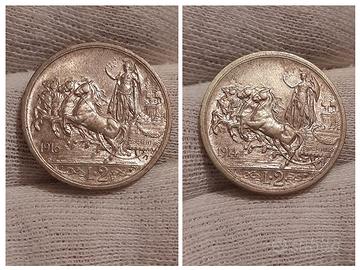 2 lire d'argento 1914 e 1916