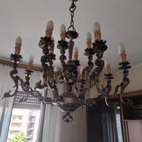 LAMPADARIO ANTICO IN ARGENTO 
