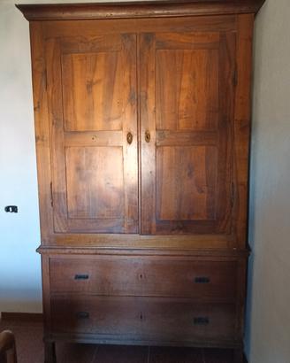 armadio a 2 ante in legno massello 
