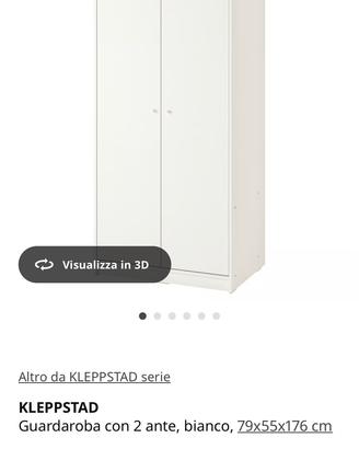 Armadio IKEA modello KLEPPSTAD a due ante
