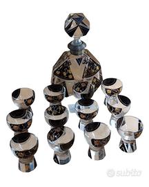 SERVIZI DA ROSOLIO ANTICHI E BICCHIERI IN MURANO