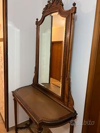 Mobile con specchio antico in legno massello