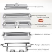 Scaldavivande buffet in acciaio inox.
