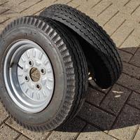 2 pneumatici + cerchi per carrello auto – 4.00-10