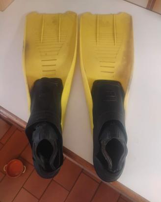 PINNE CRESSI CLIPPER GIALLE TG 37-38