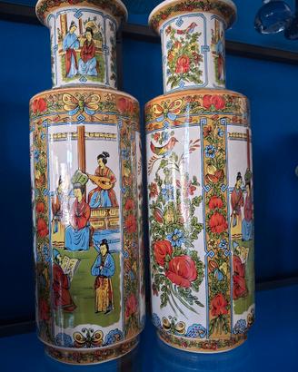 coppia vasi asiatici in porcellana 