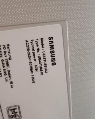 Ricambi smart tv samsung UE43TU8510U