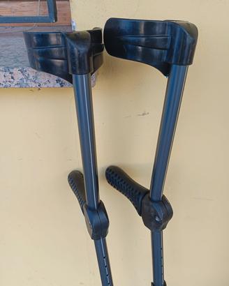 Coppia stampelle canadesi regolabili alluminio