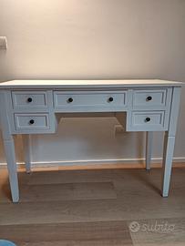 Scrivania bianca stile shabby in legno